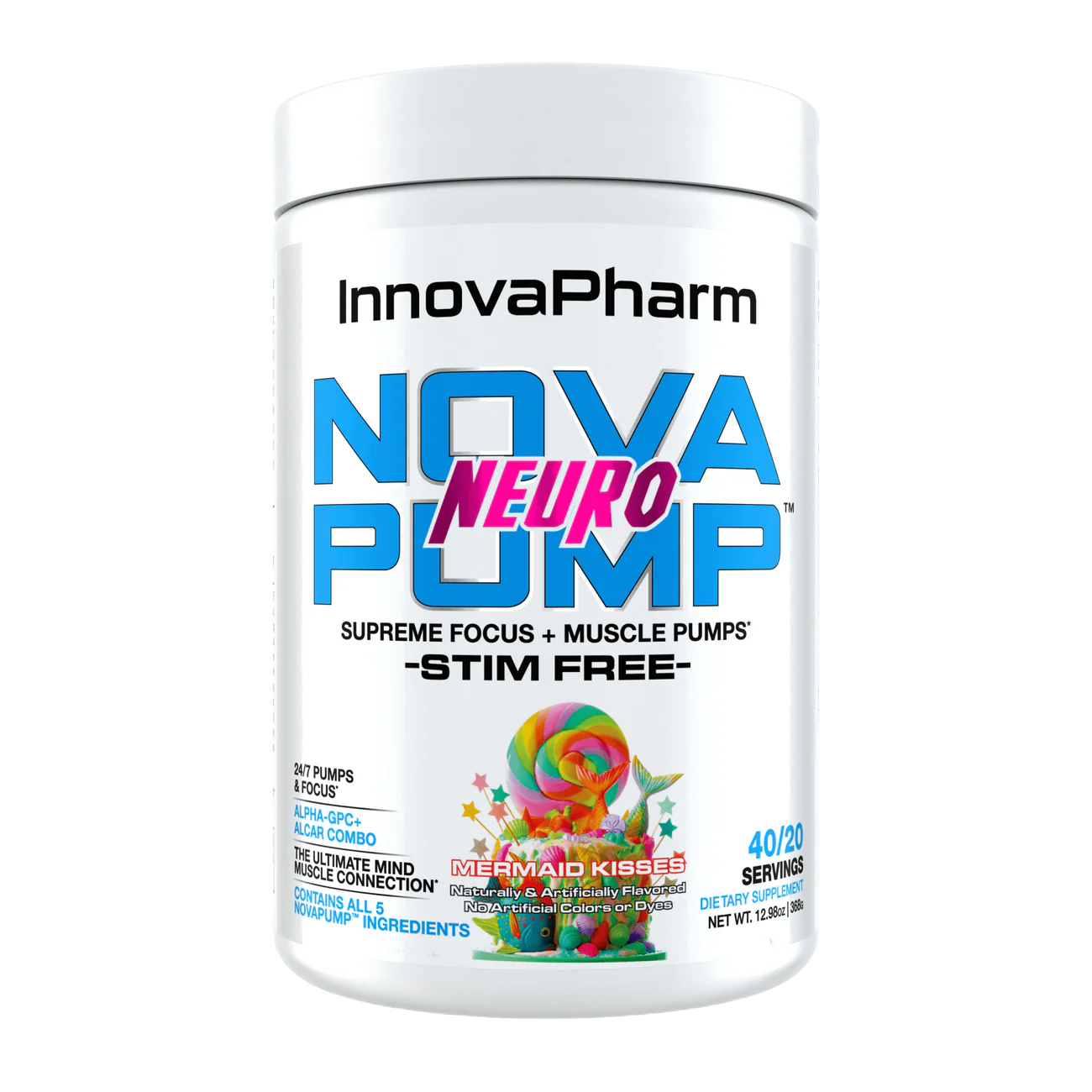 InnovaPharm NovaPump Neuro – Stim-Free Nootropic Pre-Workout (386g)